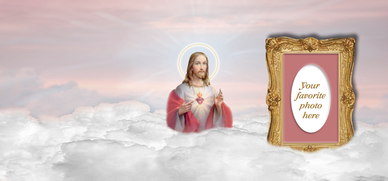 Sacred Heart Clouds Pink